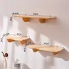 Estante de Pared Color Madera Sala de Estar Decorativo de Pared Estante de Capas Estante de Exhibición de Juguetes para Escritorio Pasillo Almacenamiento Estante de Madera