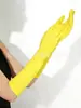 Guantes de Seda de Leche de Longitud Media de 45 cm para Mujer de Halloween, Guantes de Color Sólido Lisos Elásticos Especiales para Fotografía de Vestido de Gala para Banquetes