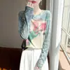 Suéter Estampado de Gato Estilo Óleo Retro, Suéter de Punto con Retrato Artístico, Top de Diseño Nicho Otoño e Invierno