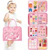 Materiales didácticos de educación temprana Montessori transfronterizos Tablero de actividades de fieltro para niños Tablero de enseñanza de iluminación educativa para niños Juguete Tablero de aprendizaje para vestirse
