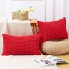 Amazon INS color sólido cojín de pana de raya gruesa para almohada coche hotel mirador Almohada Libro Rojo