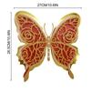 Adhesivo de pared de mariposa hueca tridimensional 3D de cuatro capas, mariposa de papel nacarado, decoración para fiestas navideñas, bodas, hogar