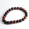 Pulseira Olho de Tigre Vermelho Natural de Chou Contas de Ágata Gelo Pulseira de Pedra Olho de Tigre Contas de Ágata Sul-Africana para Homens e Mulheres