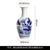 Jarrón de cerámica Jingdezhen, jarrón de cerámica con loto en relieve pintado a mano, adornos decorativos de cerámica, jarrón chino hidropónico
