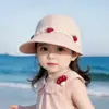 Chapéu de Proteção Solar Infantil, Estilo Fino de Primavera e Outono, Aba Larga, Boné de Baseball para Meninas, Doce e Fofo, Verão