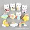 Accesorios de Resina de Luna Accesorios para el Cabello Gato Arcoíris Estrella Materiales Hechos a Mano Pinzas para el Cabello Tocado Oso Joyería DIY Accesorios
