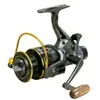Yumoshi 1 Peça Cinza + Dourado Metal + Plástico + Madeira Liberação Dupla Cabeça de Metal Freio Dianteiro e Traseiro Linha de Pesca