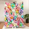 Manta de urso com estampa de desenho animado, feita sob medida, design impresso temático de anime DIY, adequada como manta de sofá para outono e inverno, e como manta de sofá