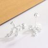 Brincos de estrela Sweet Bow Mang Brincos de fita de estrela Sweet Fashion All-match Simple Ear Bone Nails