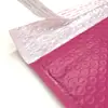 Saco envelope bolha rosa para comércio exterior, filme coextrudido, saco para correio com acolchoamento espesso, embalagem logística para e-commerce e saco bolha para envio