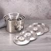 Taza de Sabor de Acero Inoxidable Hogareña Comercial Engrosada Cocina Cuenco para Huevos Comercial Grande y Cuenco Taza para Condimentos