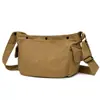 Bolsa transversal estilo motoqueiro, bolsa de lona vintage moderna, bolsa de ombro feminina, bolsa casual de cor sólida, peça única para dropshipping, bolsa masculina para sair