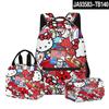 Nuevo Producto Transfronterizo 3D HelloKitty Lindo Hello Kitty Estudiante Mochila Escolar Lonchera Estuche para Lápices Juego de Tres Piezas