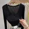 Cardigã de seda gelada feminino fino jaqueta vermelha xale verão novo estilo com saia camada externa top curto de tricô