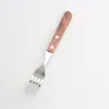 Conjunto de Garfo Faca para Bife com Cabo de Madeira para Cozinha Talheres com Cabo de Madeira Garfo Faca Colher Utensílios de Cozinha Estilo Ocidental