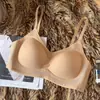 Sujetador de base líquida invisible sin costuras con copa de masaje transpirable original para mujeres con senos pequeños, realza y junta los senos laterales, sujetador anti-caída