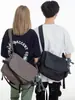Bolso de hombro casual retro moderno estilo coreano para hombre, mochila de lona de gran capacidad, bolso cruzado para pareja de viaje