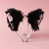 Diadema con orejas de gato para Halloween, diadema de zorro, horquilla con orejas de bestia para mujer, linda horquilla de gato, accesorios de conejo
