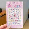 Pegatinas de Uñas Impermeables para Niños Sanrio Kuromi con Relieve 5D Pegatinas de Uñas Perro Canela Hello Kitty