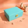 Caja de embalaje para joyería de doble capa con cerradura, caja de regalo para joyería, caja de almacenamiento especial para collares de perlas, broches y pulseras, gran capacidad