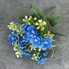 Ramo de Crisantemos de Perlas Simuladas Decoración de Escena de Boda Decoración del Hogar Flores Hechas a Mano Begonia Adornos de Flores Artificiales Transfronterizos Venta al por Mayor