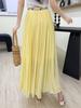 Vestido de Verano Nuevo para Mujer de Color Sólido Resistente a las Arrugas de Algodón y Lino Estilo Hada Media Longitud con 9533