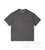 Comércio Transfronteiriço Camiseta de Manga Curta Cor Gradiente Algodão Puro 230g Masculina Solta Tamanho Europeu Top Marca Tendência Camiseta Vintage Lavada