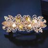 Horquilla Parte Posterior de la Cabeza Clip de Cristal de Alta Gama Lazo Tiara Clip de Un Carácter para Mujer Clip Superior para Cabello Semirecogido de Madre