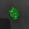 Patrón de cara de animal verde emperador de hielo de alta calidad, colgante de cara de animal verde emperador multicolor con patrón Taotie, brazalete grueso colgante