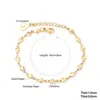 Pulsera Popular Transfronteriza de Acero Inoxidable, Estilo Ins Cadena Gruesa Metálica Europea y Americana Pulsera Chapada en Oro de 18K Joyería, Venta Directa del Fabricante