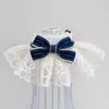 Pajarita para mascotas, pajarita a rayas con estampado de perlas, pajarita para perro y gato, collar, accesorio para mascotas pajarita