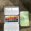 Kit de Tintas Aquarela 24 Cores 36 Cores Tinta Sólida para Nail Art Iniciantes Kit Inicial de Pintura Portátil Atacado