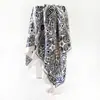 Pañuelos de Cabeza Cuadrados de Satén Europeos y Americanos Transfronterizos, Pañuelos Cuadrados Grandes 90x90, Pañuelos de Seda con Estampado Paisley y Anacardo de Venta Caliente