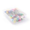 Caja de plástico de colores, aguja de perla en forma de pera, alfiler de posicionamiento para ropa, rollo de alfileres de papel, punto de cruz, aguja de perla en forma de pera