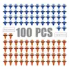 100 Piezas Clips para Guardabarros de Coche, Clips de Fijación para Paneles de Moldura de Puerta, Azul 50 Piezas, Naranja 50 Piezas, con Almohadillas