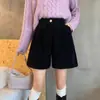 Shorts de Pana de Pierna Ancha para Mujer, Primavera y Otoño 2026, Cintura Alta, Holgados, Adelgazantes, Diseño Único, Pantalones Casuales para Mujeres Pequeñas