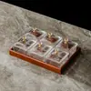 Caja de plástico para almacenar frutos secos, charola casera dividida para snacks, salón de belleza, bar, caja comercial para snacks y dulces para presentación