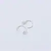 Plata S925 Gancho de Oreja de Medio Círculo con Seis Garras Circonia Diamante Único Minimalista Joyería de Moda Pendientes al por Mayor Pendientes Transfronterizos