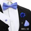 Gravata Borboleta Quadrada de Seda para Negócios Conjunto de 4 Peças Estilo Coreano Masculino Acessórios de Vestimenta para Banquete de Casamento Fábrica de Gravatas de Borboleta Estoque Pronto