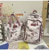 Mochila Estilo Pintura a Tinta para Alunas do Ensino Fundamental, Mochila Tie-Dye de Alta Estética para Universitários, Mochila Leve para Ensino Médio, Bolsa para Aulas de Reforço