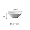 Cuenco de Arroz Blanco Puro 4-8 pulgadas Cuencos Pequeños Cuenco Grande para Fideos Cuenco para Sopa Hogareño Estilo Coreano Cuenco de Cerámica Hotel Restaurante Cuenco de Porcelana Blanca