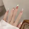 Uñas Postizas Populares de Xiaohongshu, Uñas Portátiles, Cientos de Estilos, Arte de Uñas de Estilo Puro y Deseable, Mariposa Soñadora, Pegatinas Sencillas para Uñas Postizas