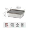 Caixa de Conservação Fresca Estilo Japonês de Aço Inoxidável 304 Congelamento Rápido Caixa de Dumpling com Tampa Selada Armazenamento de Refrigeração para Geladeira Marmita Marmita