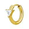 Exquisito pendiente con hebilla de acero de titanio de gran venta transfronteriza, nuevo y moderno pendiente de diamante, temperamento femenino, estilo coreano, simple y amoroso.