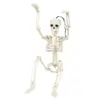 Decoración de Esqueleto de Halloween Esqueleto Artificial de 40 cm Puede Estar de Pie y Colgarse Esqueleto Accesorios de Decoración para Fiesta de Casa Embrujada