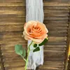 Rosa de Simulación Tallo Único Rosa Redonda Cascada de Flores Pared de Flores Arreglo Floral Flor Artificial Flor de Boda Flor Falsa Fila de Flores en el Suelo
