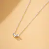 Collar de Cuentas Redondas Brillantes de Plata de Ley S925 Cadena para Clavícula de Cuentas Redondas Versátil Elegante de Gama Alta Simple con Estilo Nicho para Mujeres