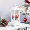 Lámpara de viento con vela de llama navideña muñeco de nieve para ancianos luz nocturna LED decoración de escritorio decoraciones navideñas lámpara de vela