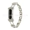 Adecuado para bolso de mano Google Fitbit Air con adornos de diamantes metálicos, correa de reloj metálica, pulsera deportiva Google