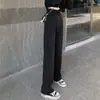 Calça Jeans Feminina Verão 2022 Nova Cintura Alta Emagrecedora Preta Retrô Solta Wide Leg Longa Tendência Ins